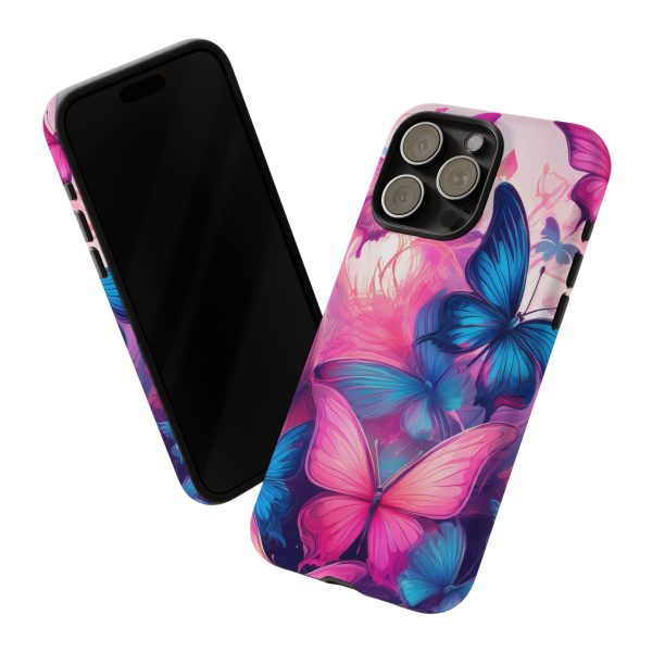 Blue and Pink Butterfly Cell Phone Tough Cases iPhone | Samsung | Samsung Galaxy | Google Pixel - Image 183