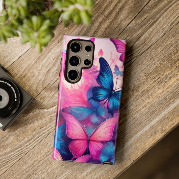 Blue and Pink Butterfly Cell Phone Tough Cases iPhone | Samsung | Samsung Galaxy | Google Pixel - Image 209