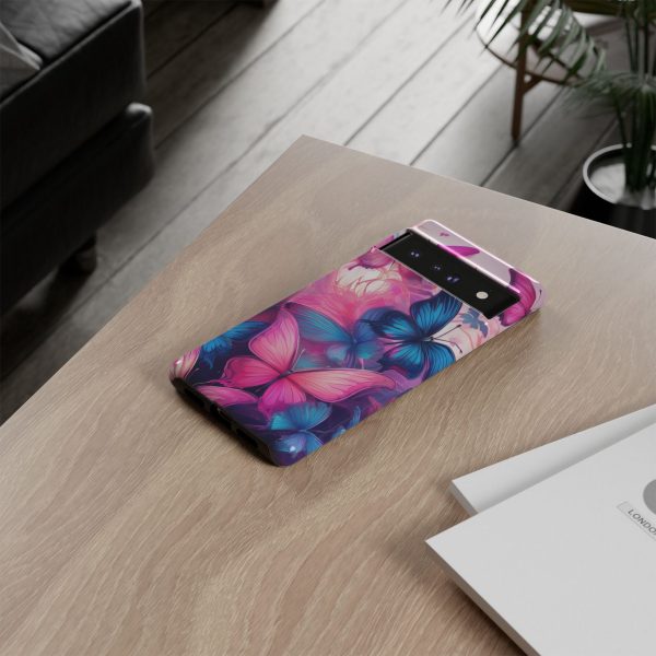 Blue and Pink Butterfly Cell Phone Tough Cases iPhone | Samsung | Samsung Galaxy | Google Pixel - Image 159