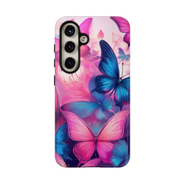 Blue and Pink Butterfly Cell Phone Tough Cases iPhone | Samsung | Samsung Galaxy | Google Pixel - Image 185